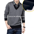 15JW0322 light weight V-neck men contrast color pullover sweaters